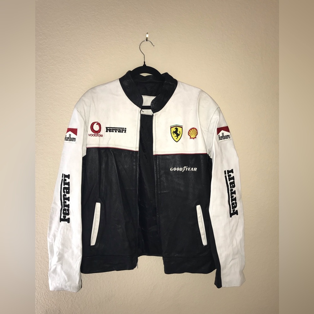 Pre loved custom leather racing jacket